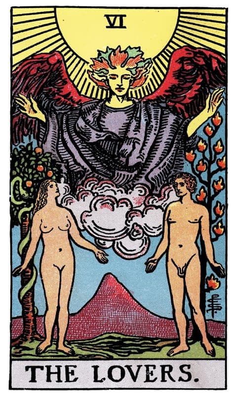 The Lovers, Rider–Waite–Smith deck