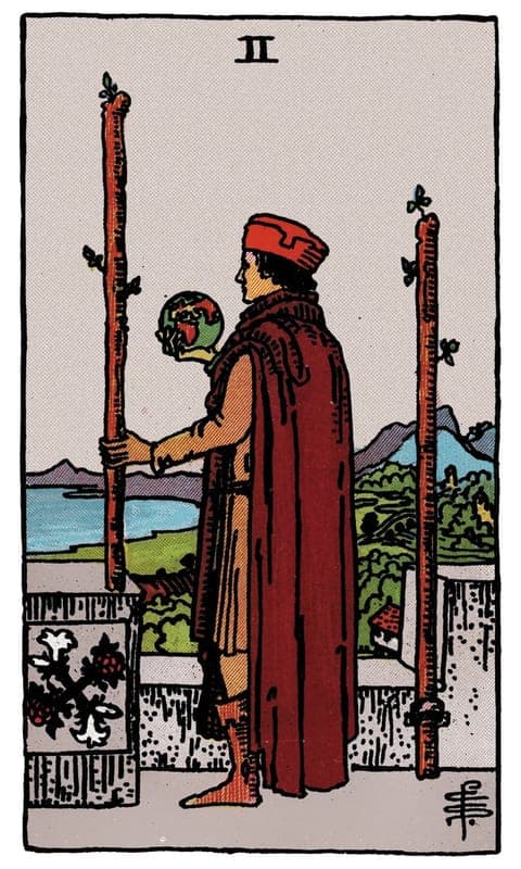 Two of Wands, Rider–Waite–Smith deck