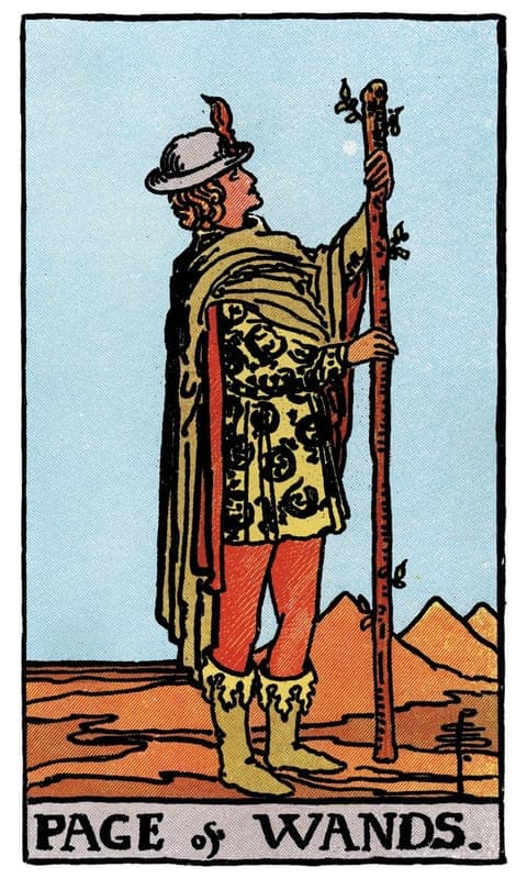 Page of Wands, Rider–Waite–Smith deck