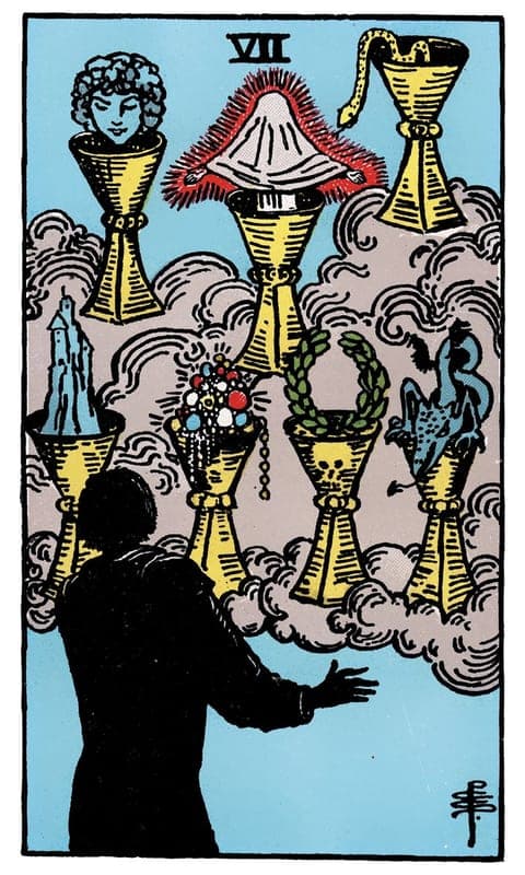Seven of Cups, Rider–Waite–Smith deck
