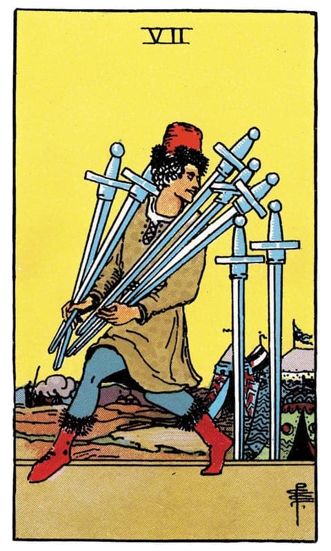 Seven of Swords, Rider–Waite–Smith deck