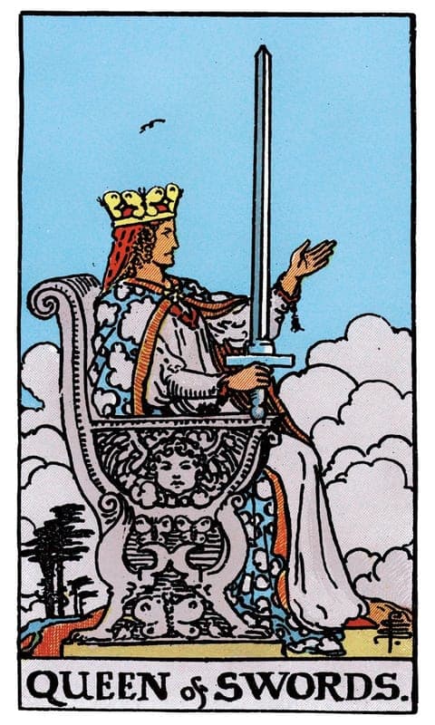 Queen of Swords, Rider–Waite–Smith deck