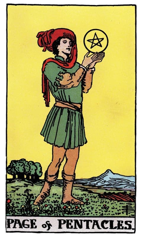 Page of Pentacles, Rider–Waite–Smith deck