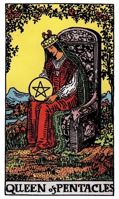 Queen of Pentacles, Rider–Waite–Smith deck