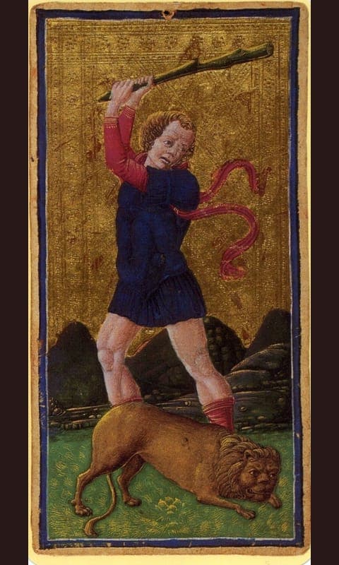Strength, Visconti-Sforza deck