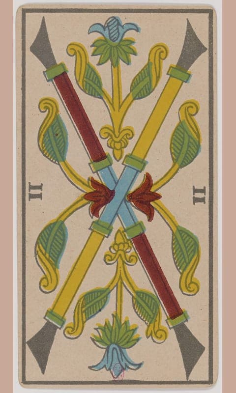 Two of Wands, Tarot de Marseille deck