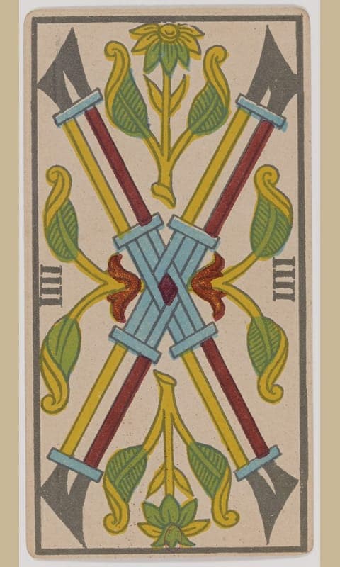 Four of Wands, Tarot de Marseille deck