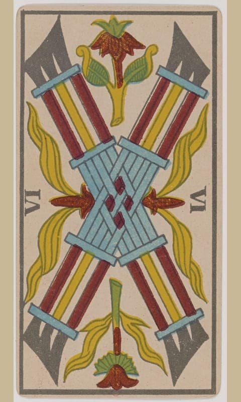Six of Wands, Tarot de Marseille deck
