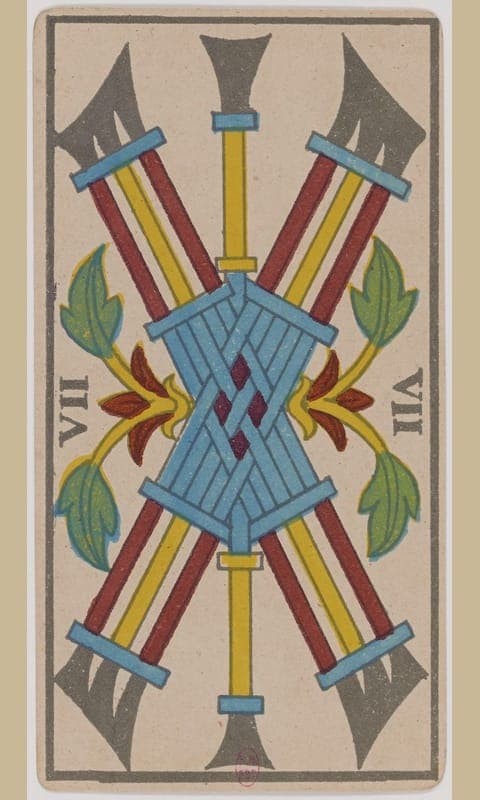 Seven of Wands, Tarot de Marseille deck