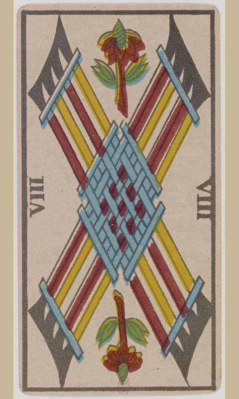 Eight of Wands, Tarot de Marseille deck