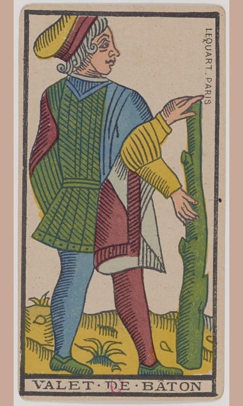 Page of Wands, Tarot de Marseille deck