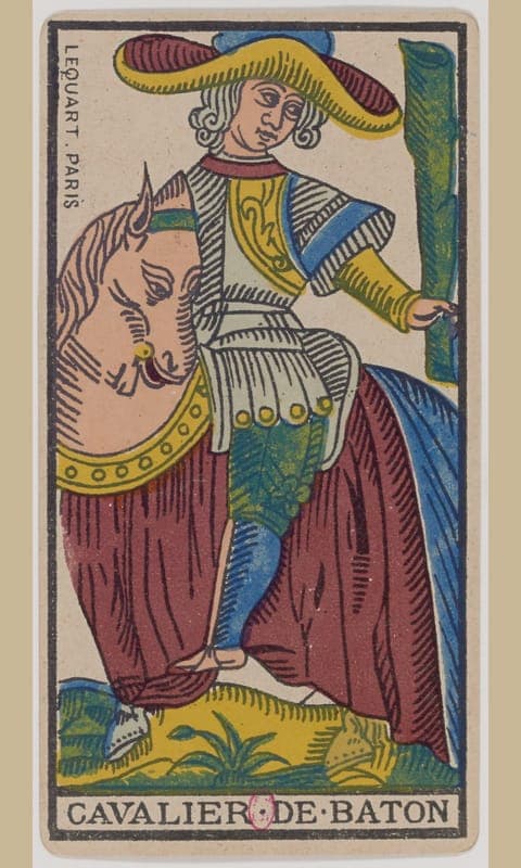 Knight of Wands, Tarot de Marseille deck