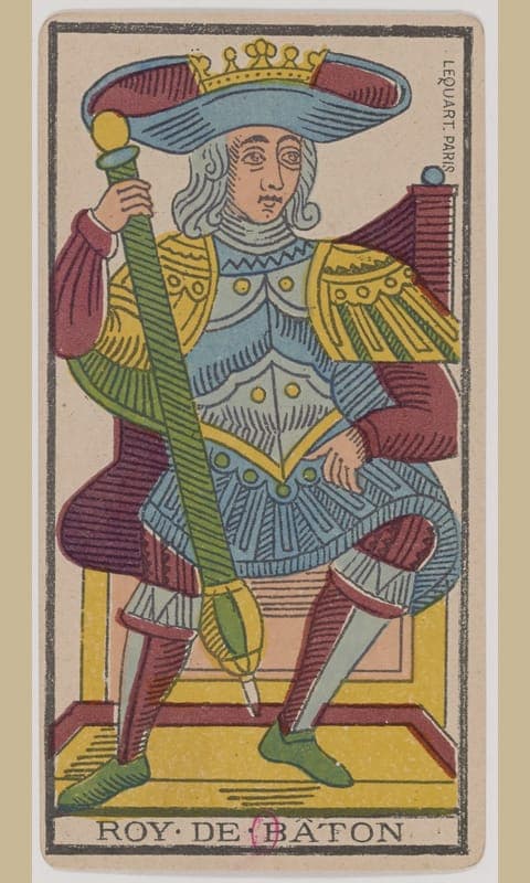 King of Wands, Tarot de Marseille deck