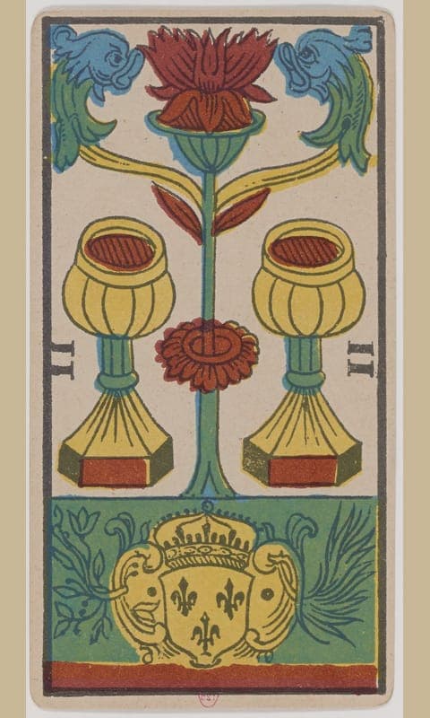 Two of Cups, Tarot de Marseille deck