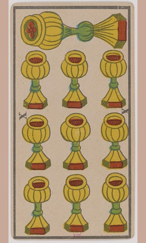 Ten of Cups, Tarot de Marseille deck