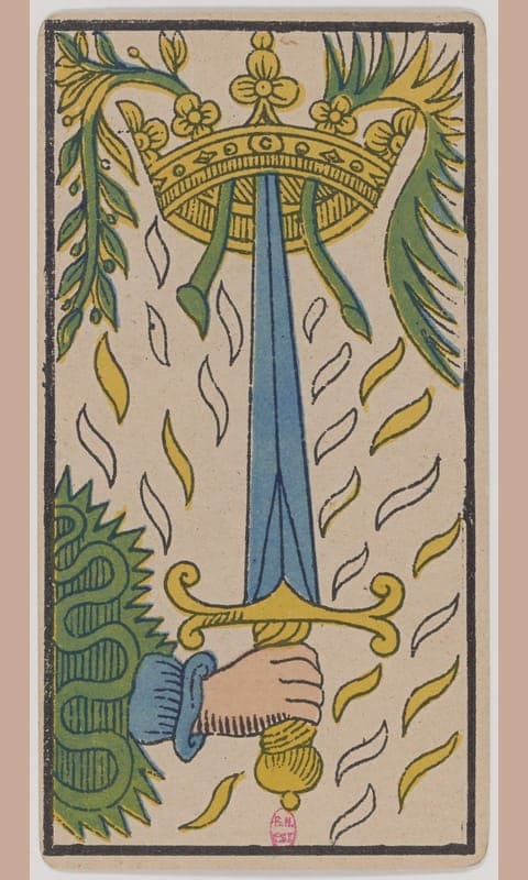 Ace of Swords, Tarot de Marseille deck