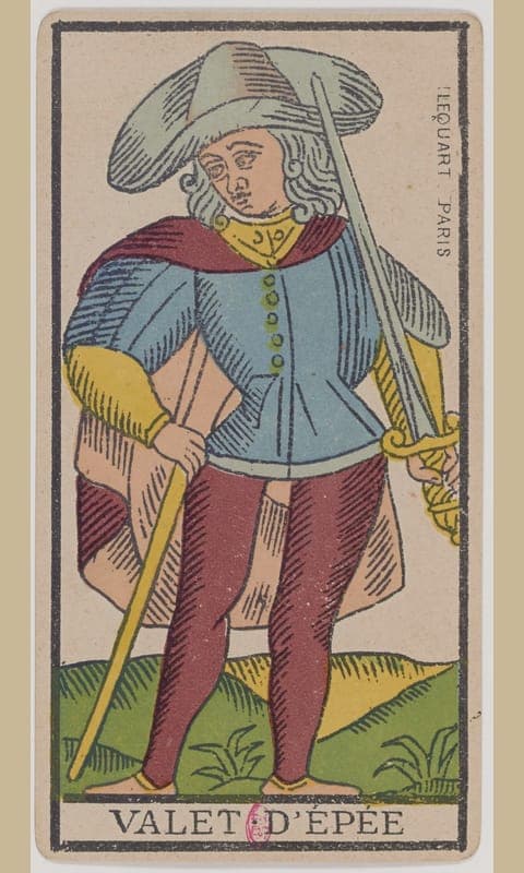 Page of Swords, Tarot de Marseille deck