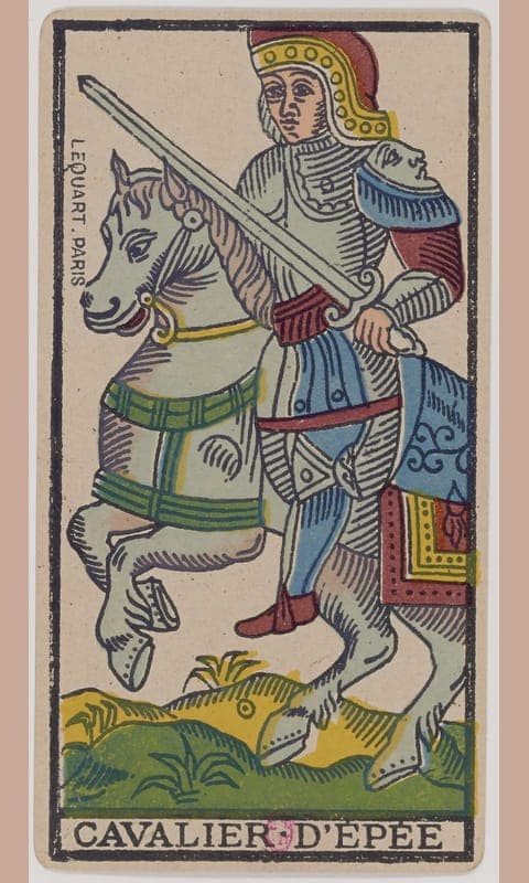 Knight of Swords, Tarot de Marseille deck