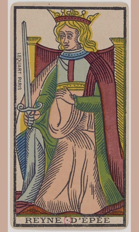 Queen of Swords, Tarot de Marseille deck