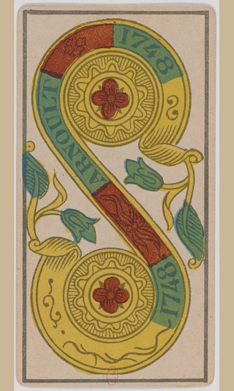 Two of Pentacles, Tarot de Marseille deck