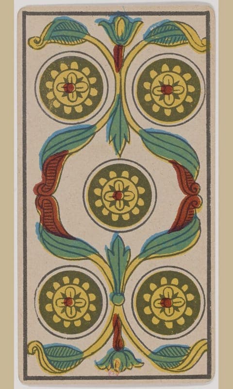 Five of Pentacles, Tarot de Marseille deck