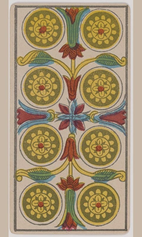 Eight of Pentacles, Tarot de Marseille deck