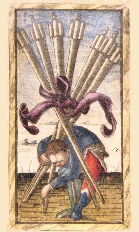 Seven of Wands, Sola Busca deck