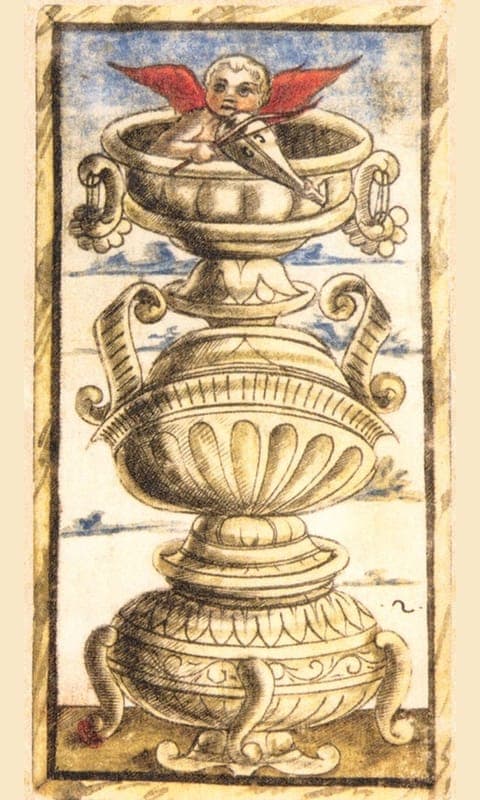 Two of Cups, Sola Busca deck