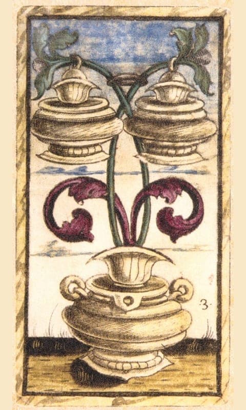 Three of Cups, Sola Busca deck