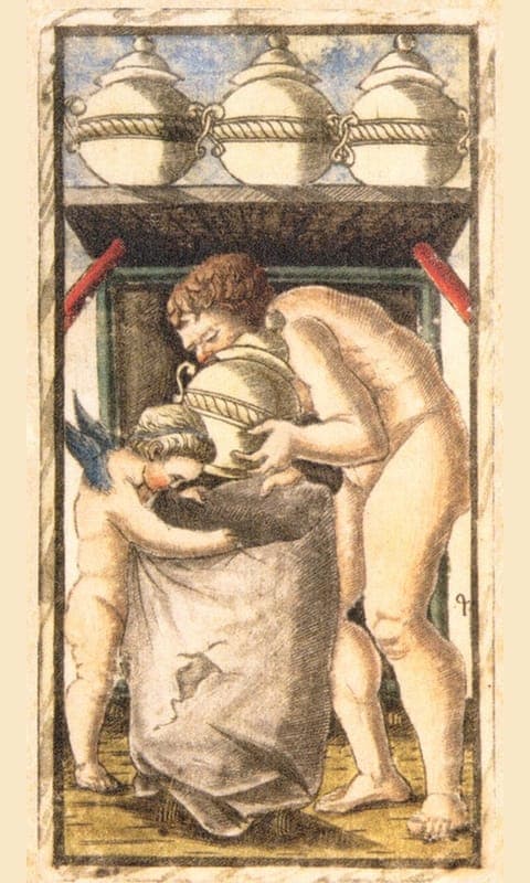 Four of Cups, Sola Busca deck