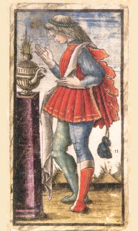 Page of Cups, Sola Busca deck