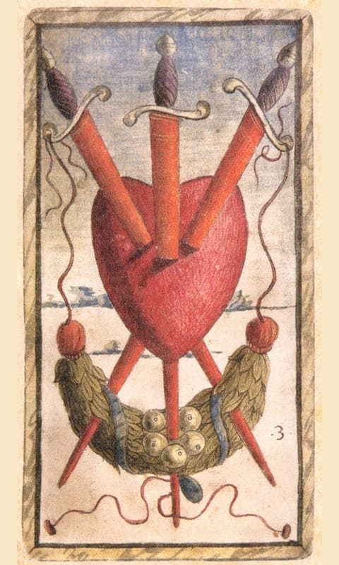 Three of Swords, Sola Busca deck