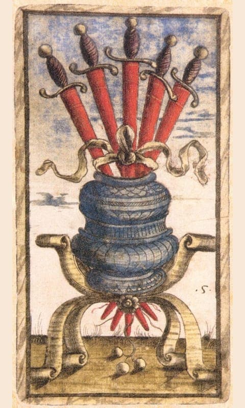 Five of Swords, Sola Busca deck