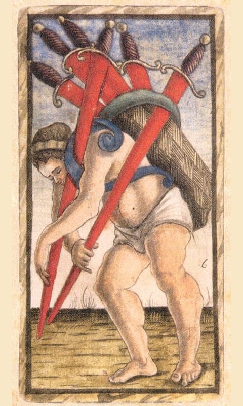 Six of Swords, Sola Busca deck