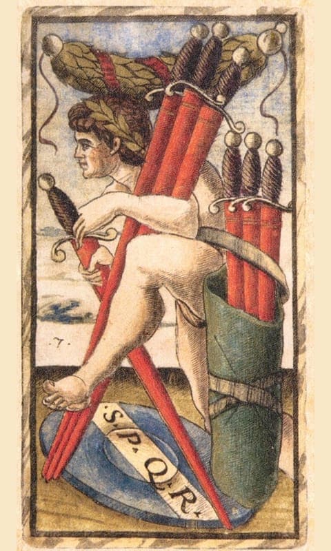 Seven of Swords, Sola Busca deck