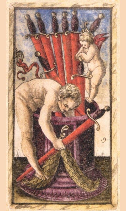 Nine of Swords, Sola Busca deck