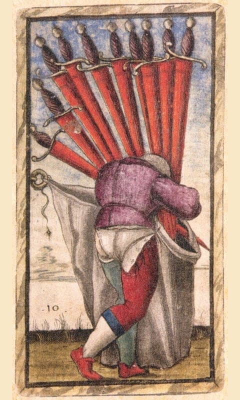 Ten of Swords, Sola Busca deck