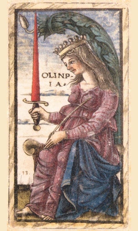 Queen of Swords, Sola Busca deck