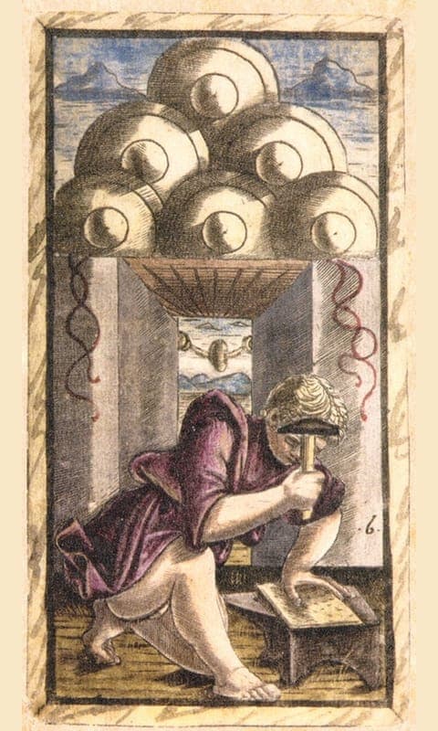 Six of Pentacles, Sola Busca deck