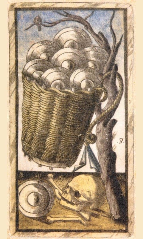Eight of Pentacles, Sola Busca deck