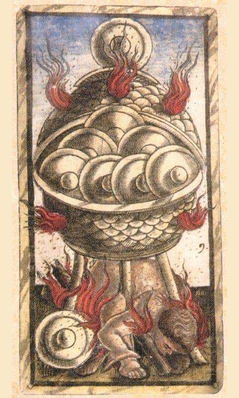 Nine of Pentacles, Sola Busca deck