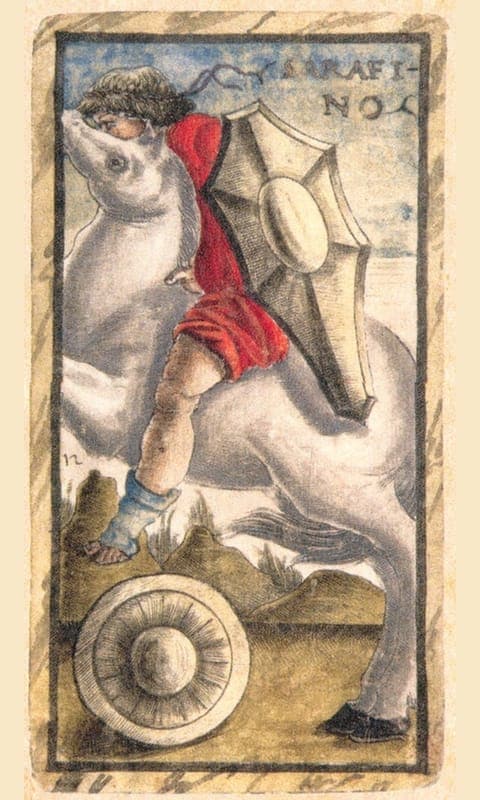 Knight of Pentacles, Sola Busca deck