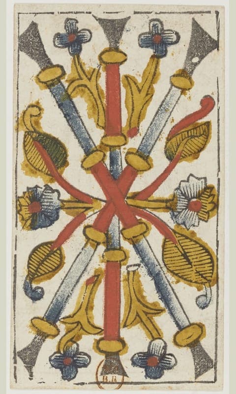 Three of Wands, Tarot de Viéville deck