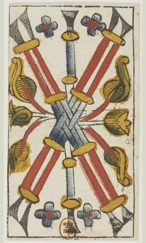 Five of Wands, Tarot de Viéville deck