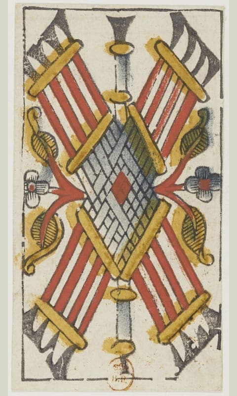 Nine of Wands, Tarot de Viéville deck