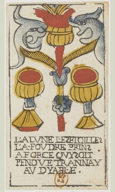 Two of Cups, Tarot de Viéville deck