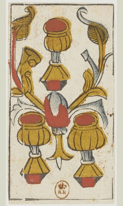 Three of Cups, Tarot de Viéville deck
