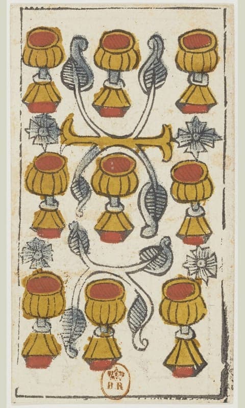 Nine of Cups, Tarot de Viéville deck