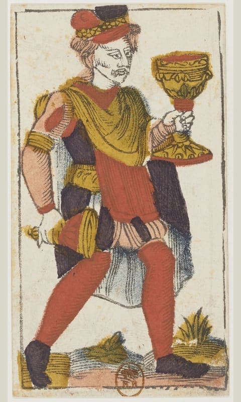 Page of Cups, Tarot de Viéville deck