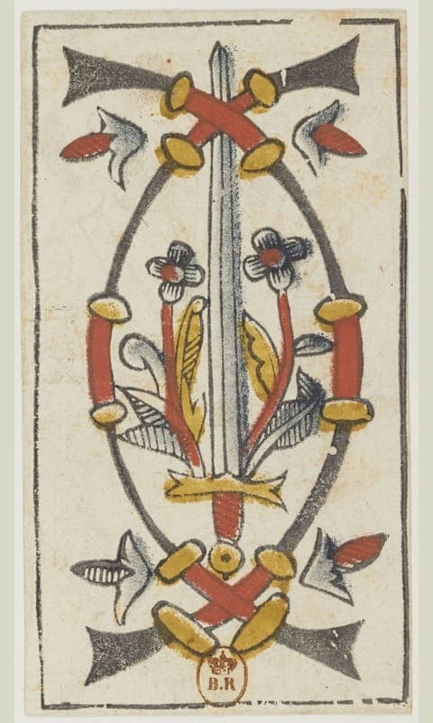 Three of Swords, Tarot de Viéville deck